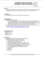 Specification for Coating Silconert&trade; 1000(Silcosteel&reg;)