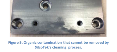 Figure 5 organic contamination on stainless steel
