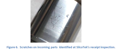 Figure 6 scratches on stainless steel
