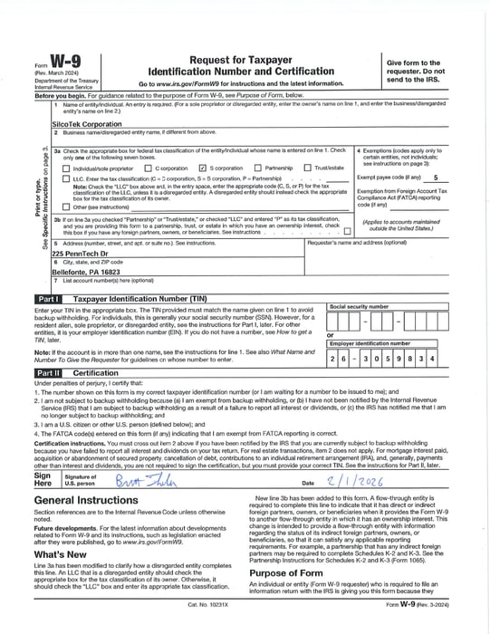 SilcoTek W9 2026