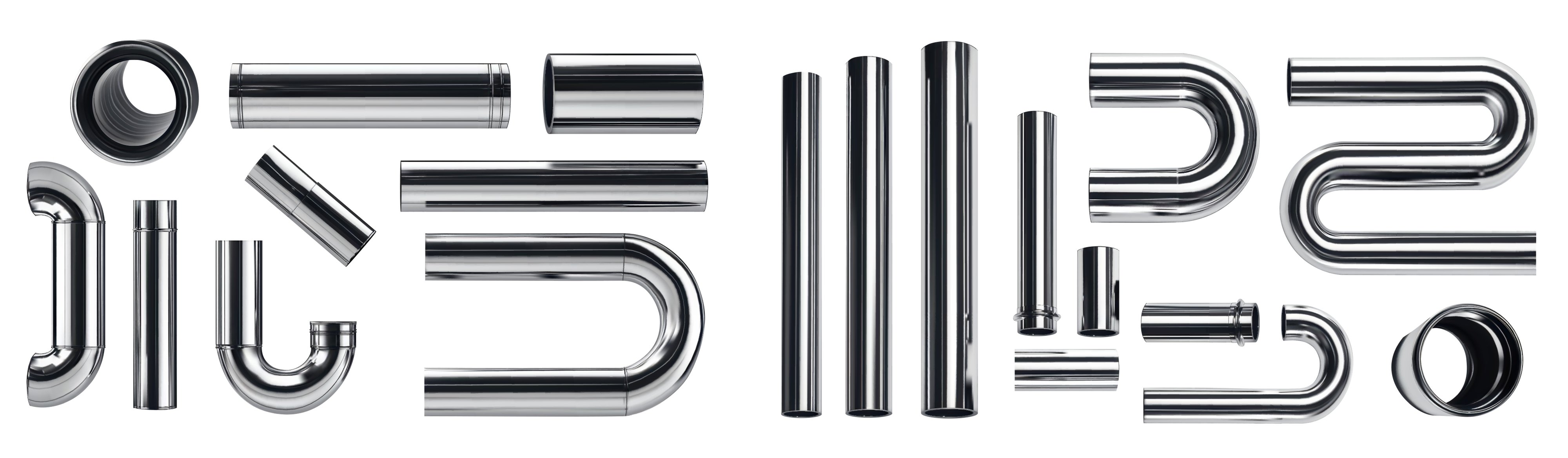 Metal pipes tubes