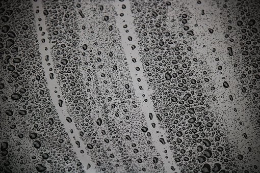 Water on aluminum surface