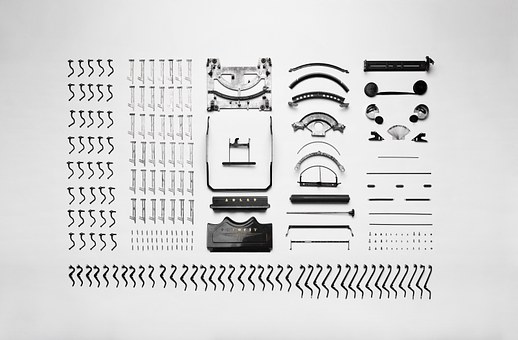 disassembled parts