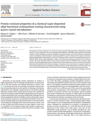 Protein resistance of Dursan - Applied Surface Science 2016-1.jpg